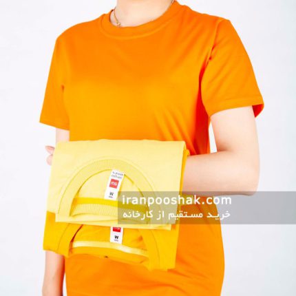 تیشرت ساده دخترانه نارنجی