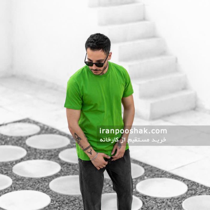 تیشرت ساده مردانه سبز برزیلی
